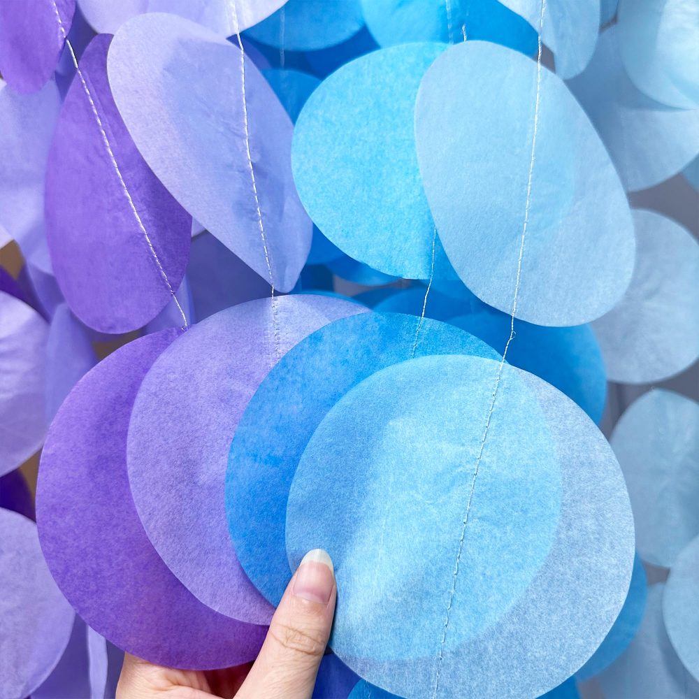 256Ft Ombre Unicorn Tissue Paper Streamer Pastel Big Circle Dots Hanging Garland Backdrop Polka Dot Bunting Banner for Macaron Birthday Wedding Bachelorette Engagement Bridal Baby Shower Party Decor - Image 2