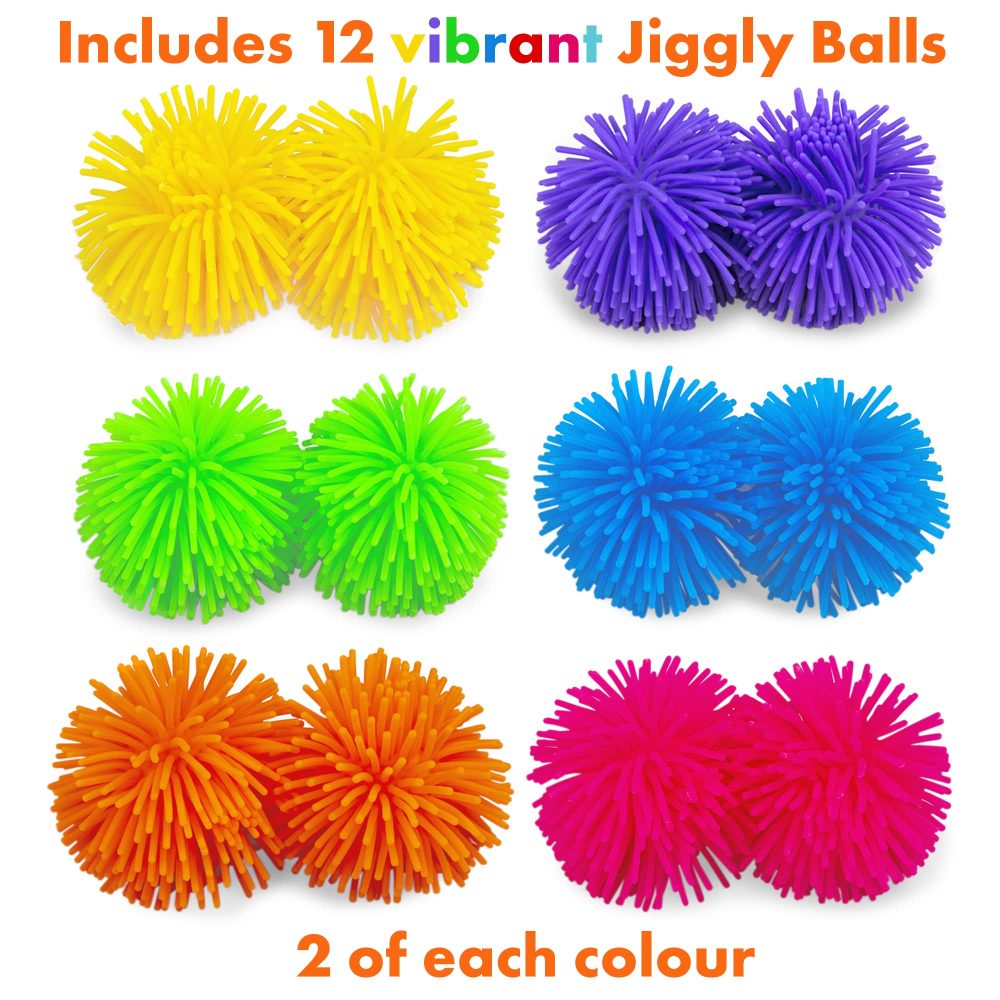 abeec 12 Pack Of Jiggly Balls - Stress Balls For Kids - Party Bags Fillers - Sensory Toys - Jiggle Balls For Kids - Squishy Fidget Toys - Contains Assorted Colours - Image 4