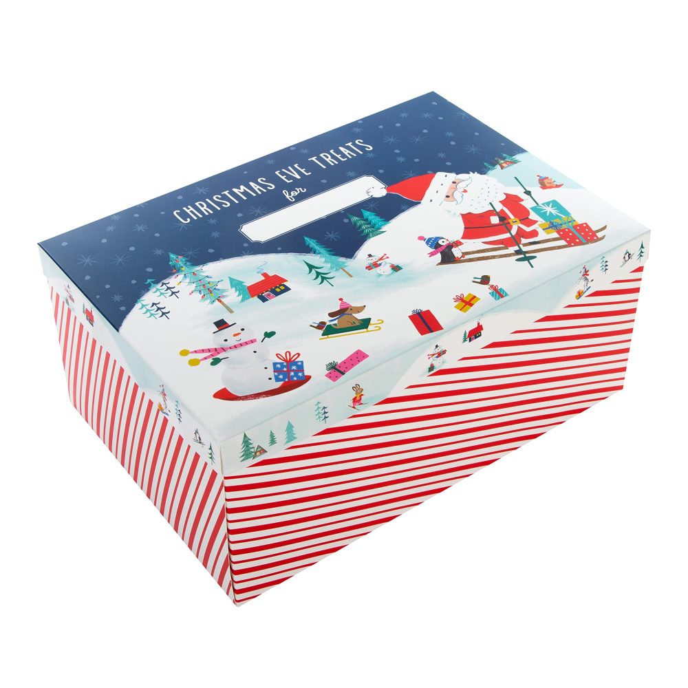 Hallmark Christmas Eve Box for Kids, Father Christmas and Snowman Illustrated Design, Gifts for Christmas, Gift Box for Christmas
