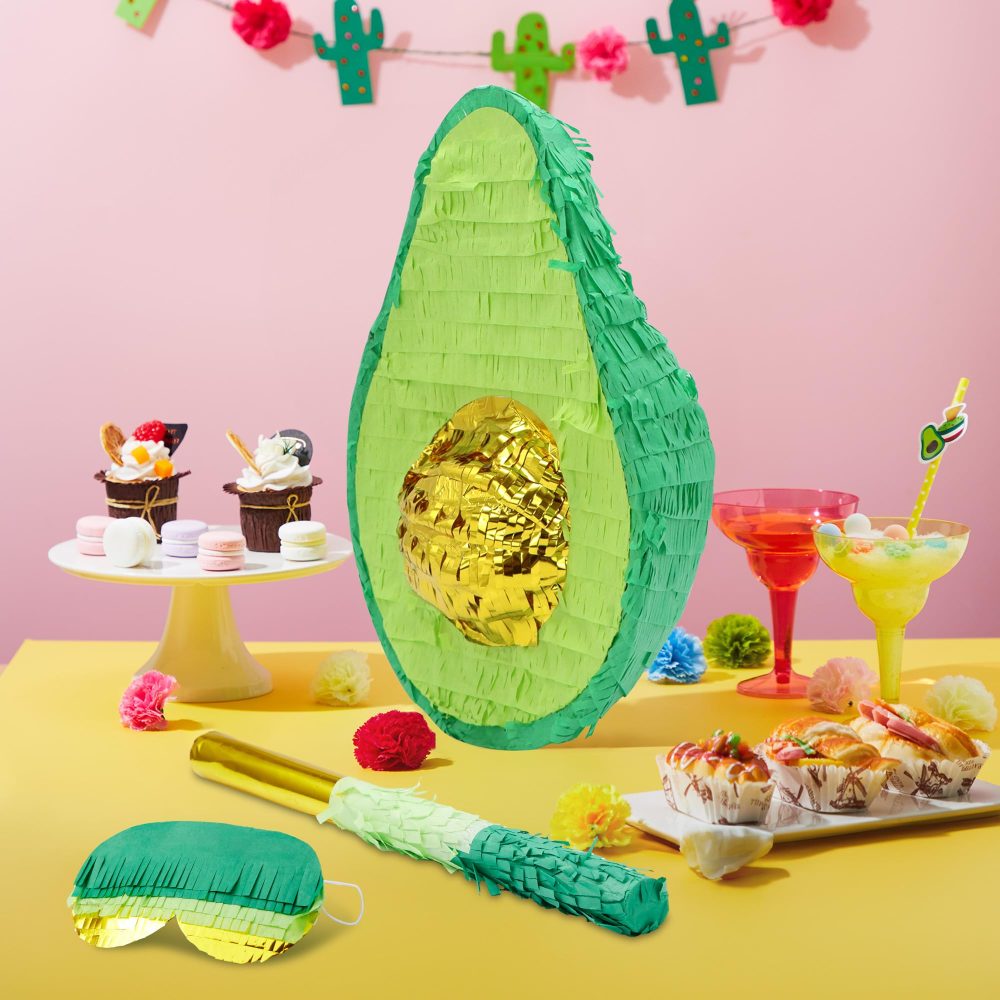 JOYIN Cinco De Mayo Avocado Pinata for Kids Birthday Party, for Fun Fiesta Taco Party Supplies, Mexican Theme Decoration, Carnivals Festivals, Taco Tuesday Event - Image 2
