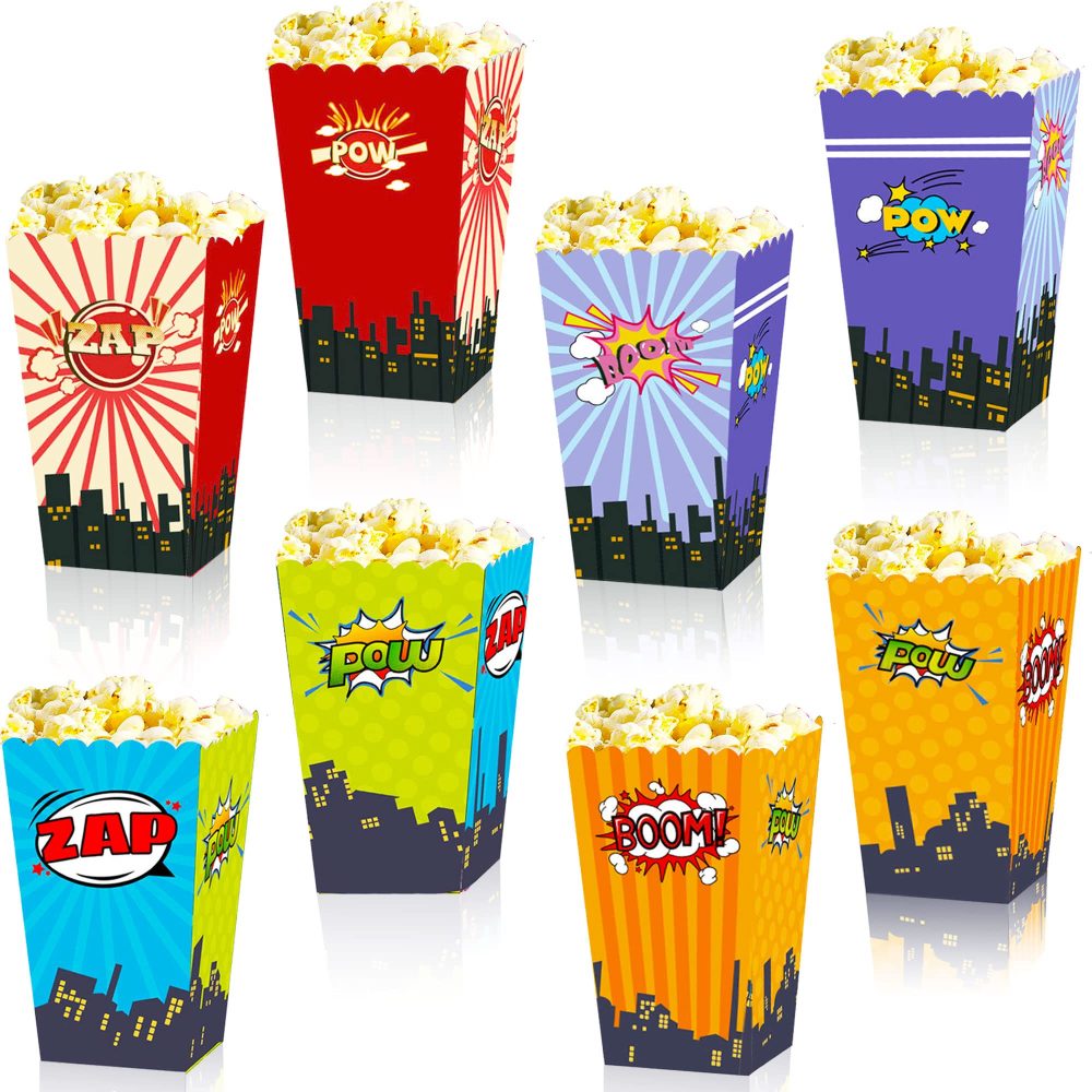JeVenis Superhero Party favors Bags Superhero Popcorn Boxes Superhero Party Supplies Superhero Birthday Decoration - Image 3