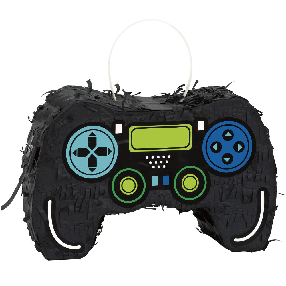 Unique 25209 Mini Controller Pinata Favour Decoration-Gamer Birthday Party-1 Count (Pack of 1), Multicolour