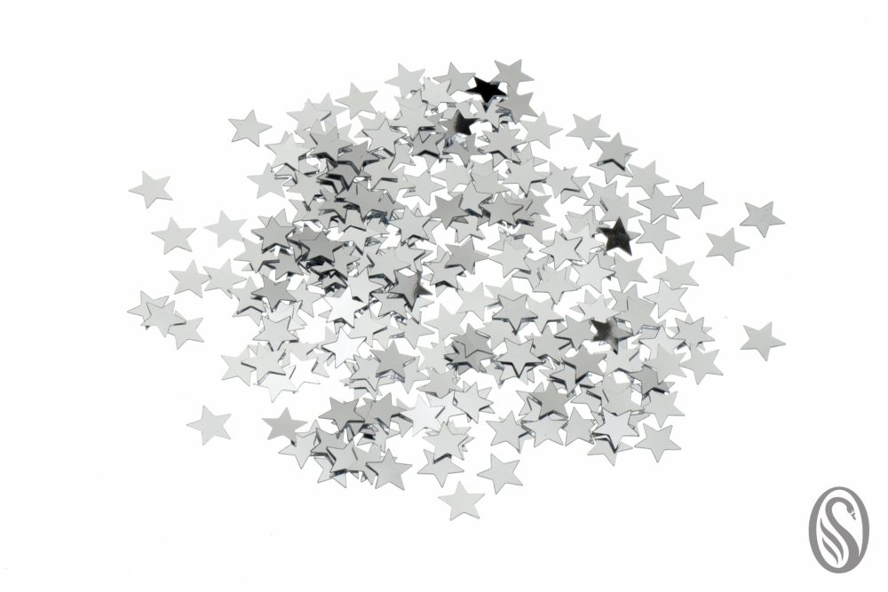 SHATCHI 14 Gram Silver Stars Table Scatter Confetti Birthday Wedding Anniversary Christmas Festive Party Decorations,SHATCHI - Image 3