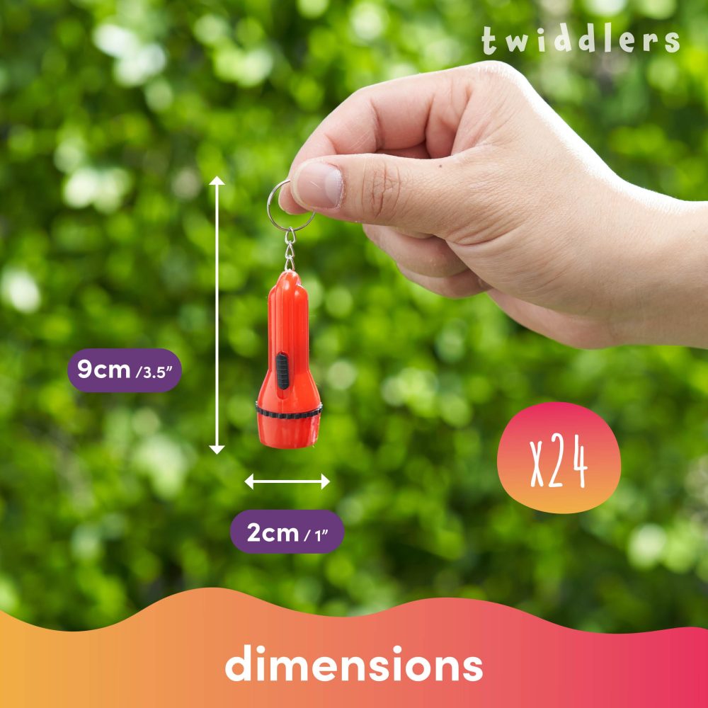THE TWIDDLERS - 24 Mini Torch Keychains - Assorted Flashlight Colours, Ideal Small Torches for Party Bag Fillers for Kids - Image 8
