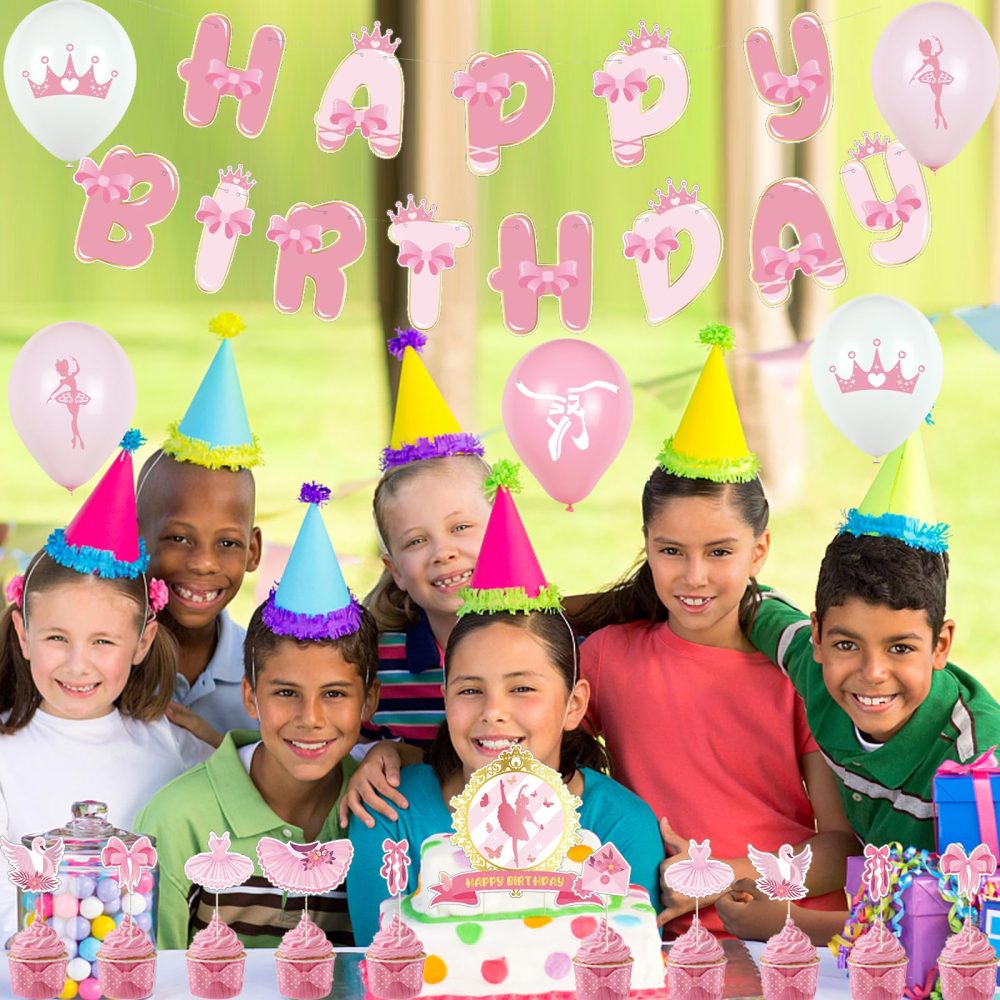 Party Supplies Ballerina Balloons Birthday Ballet Birthday Decoration Ballerina Banner Happy Birthday Ballet Birthday Cake Toppers Ballerina Birthday Party Decorations Ballet Balloon Decorations - Image 5
