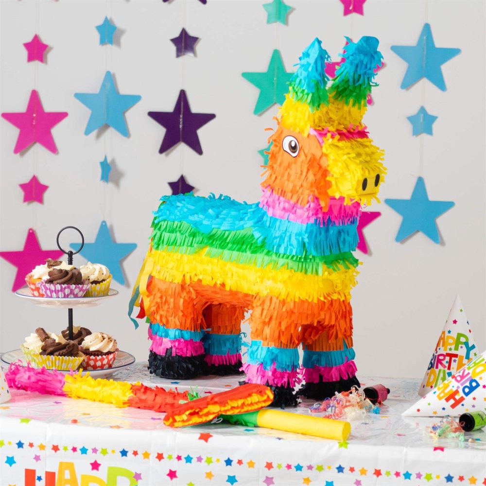 Fax Potato Donkey Cardboard Piñata - 40cm x 13cm x 55cm - Fill Your Own Kids Party Decoration - Image 4