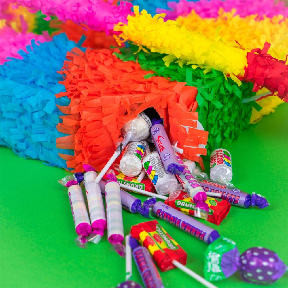 Fax Potato Number 7 Cardboard Pinata, Stick and Blindfold Set - Fill Your Own Kids Large Party Accessory Decoration - W35cm x D7.5cm x H50cm - Image 4