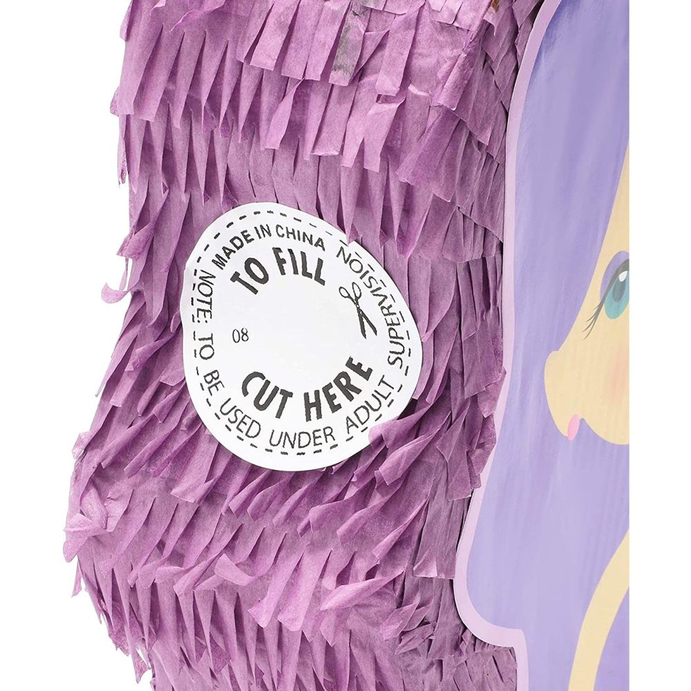 Mermaid Pinata for Girls Under the Sea Birthday Party Decorations (Small, 40.1 x 29.2 x 7.9 cm) - Image 4