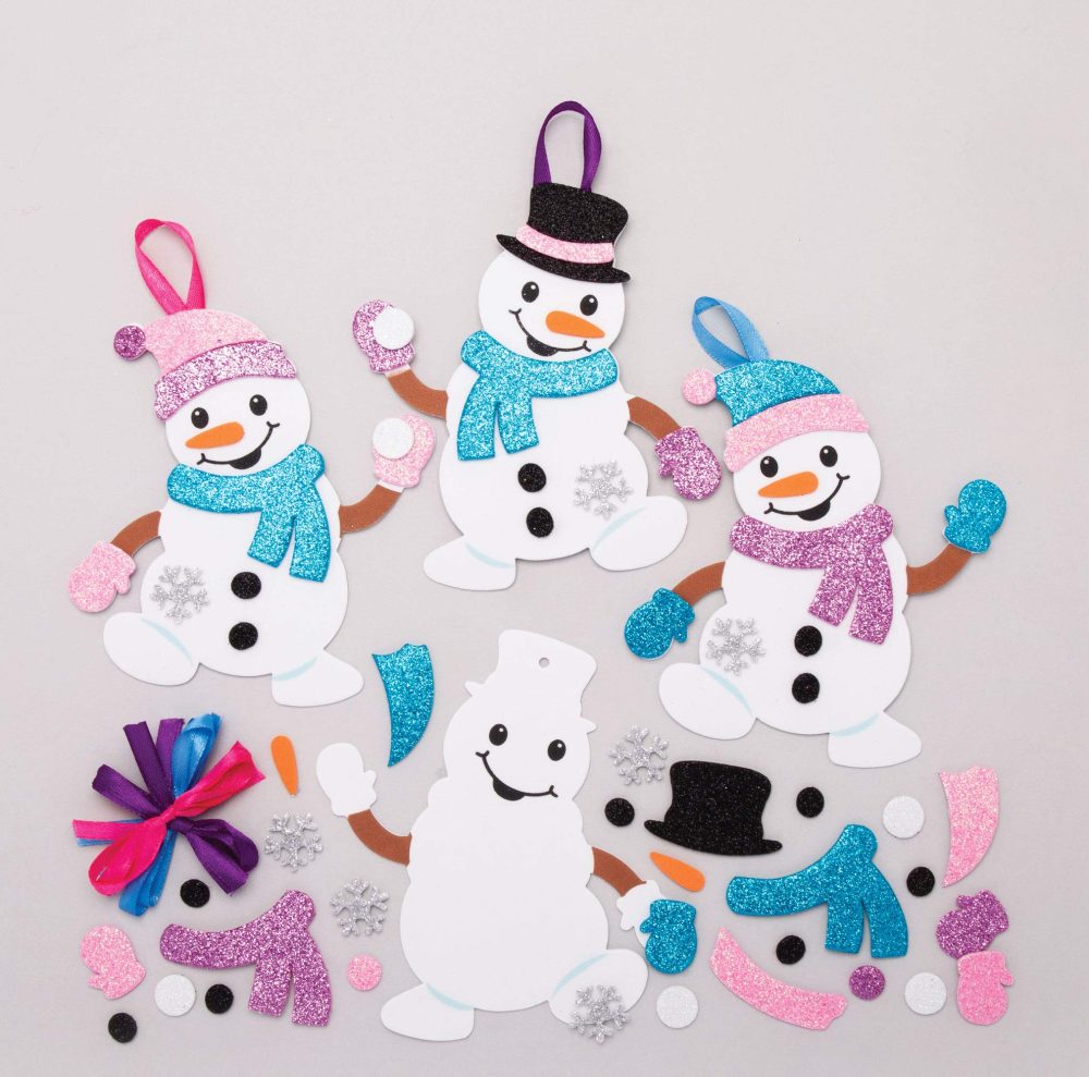 Baker Ross AT160 Snowman Mix & Match Decoration Kits, Christmas Arts and Crafts, Assorted, 6 Count (Pack of 1) - Image 3