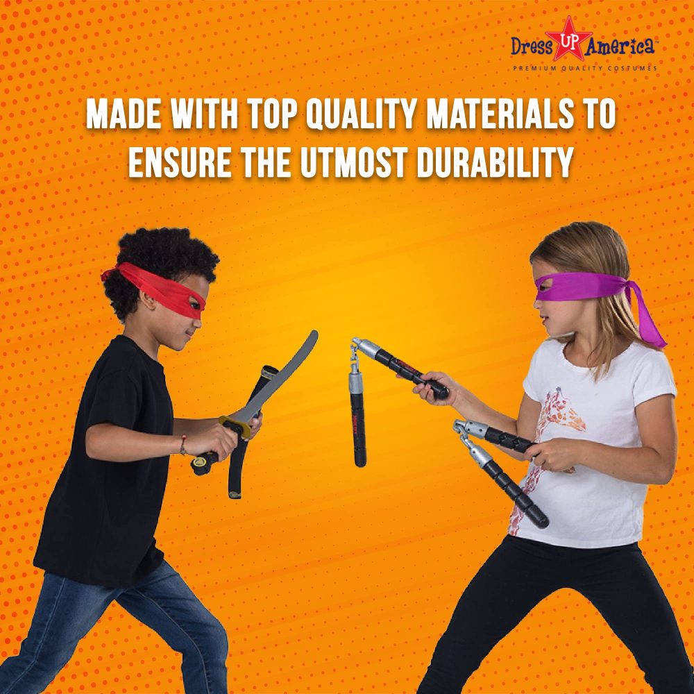 Dress Up America Ninja Weapons Kit For Kids - Ninja Toys Set Includes Katana, Bow & Arrow, Eye Masks & More - Ninja Warrior Costume Accessory Set For Kids - Image 4