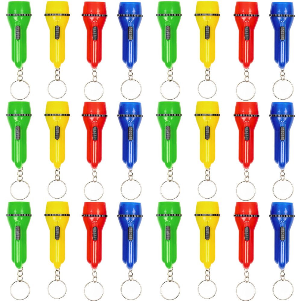 THE TWIDDLERS - 24 Mini Torch Keychains - Assorted Flashlight Colours, Ideal Small Torches for Party Bag Fillers for Kids