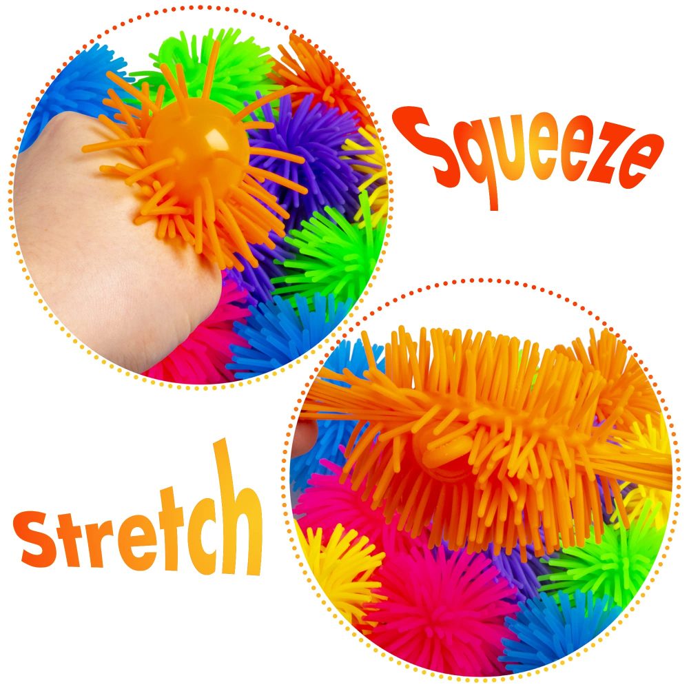 abeec 12 Pack Of Jiggly Balls - Stress Balls For Kids - Party Bags Fillers - Sensory Toys - Jiggle Balls For Kids - Squishy Fidget Toys - Contains Assorted Colours - Image 2