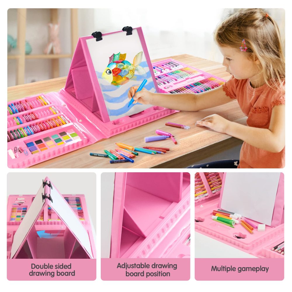 TOMMYHOME Drawing Kit 208PCS Deluxe Colouring Art Set for Kids 6-12 Drawing & Painting Set with Watercolour Drawing Colouring Pencils for Children Kid Girls Boys - Image 5