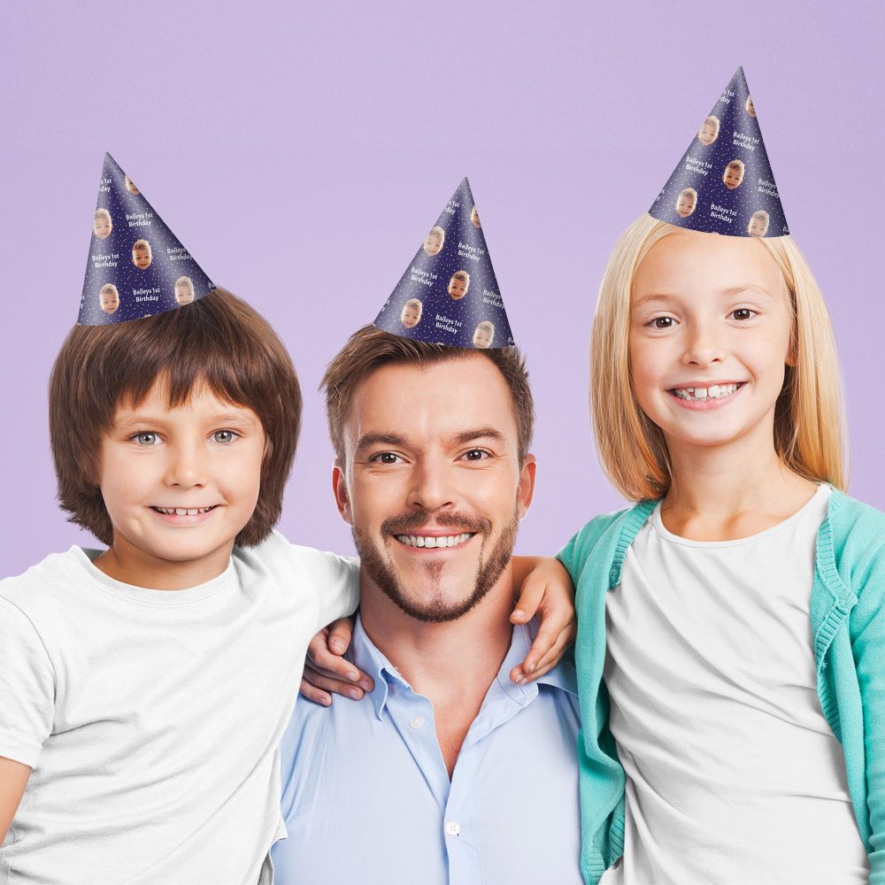 Beanprint Personalised Party Hats, Your Face On A Hat with Text, CUTOUT Ready, Party Accessory, Hen Parties, Stag do, Birthdays (1 Party Hat) - Image 7