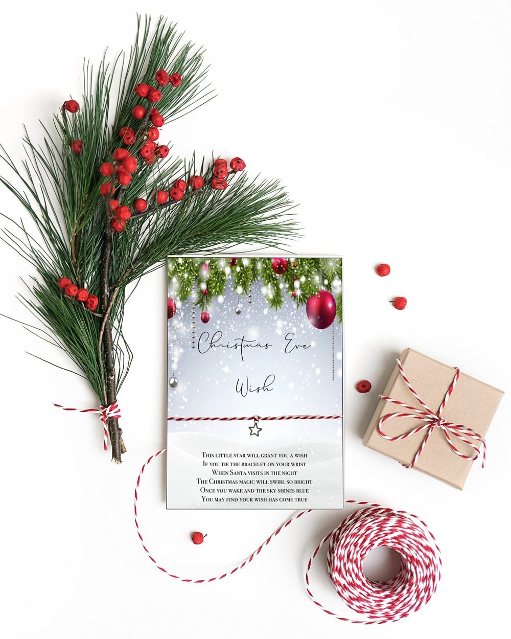 Just A Little Something Christmas Eve Wish Bracelet | Christmas Eve Box Filler | Stocking Filler - Image 2