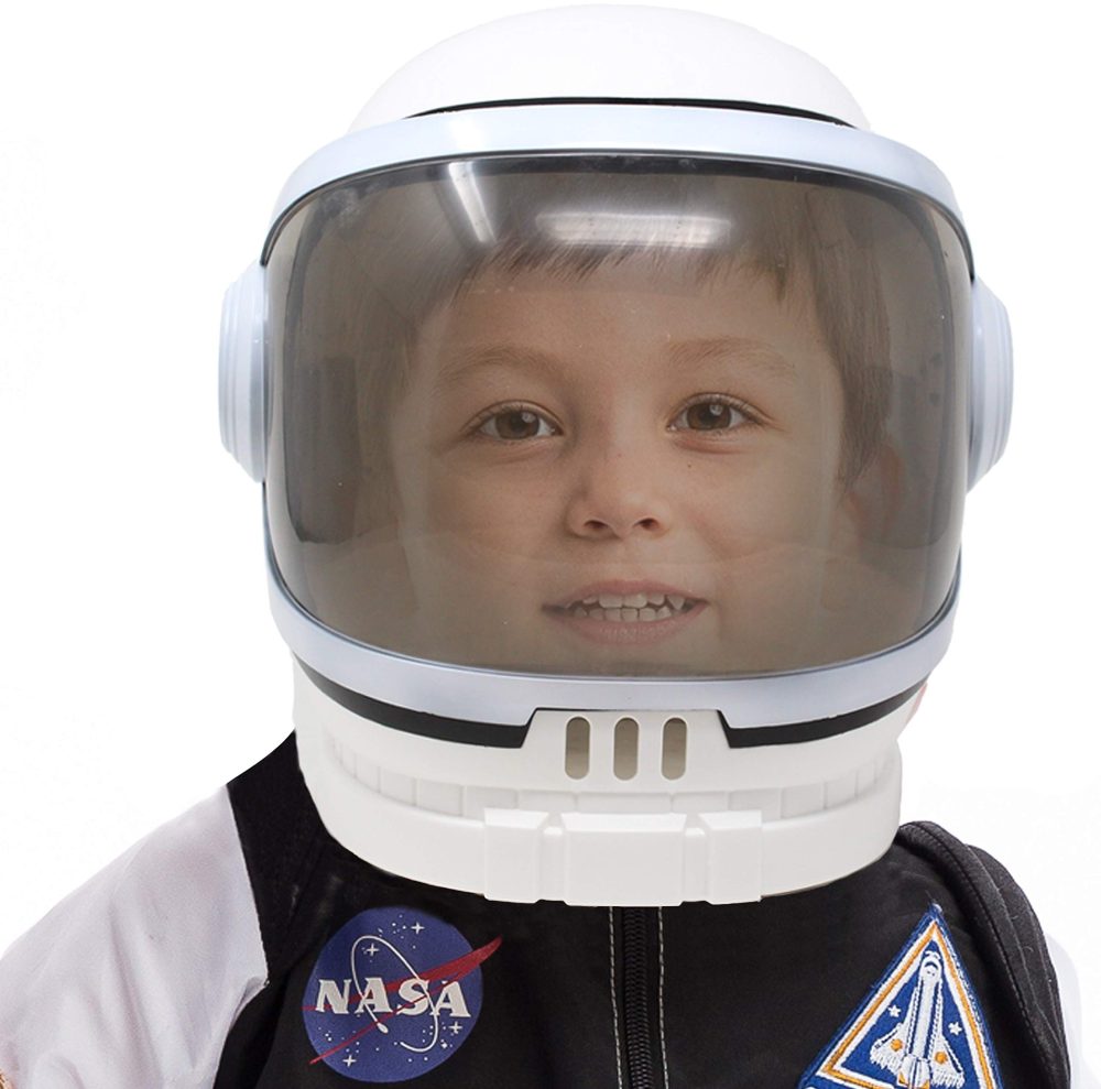 Astronaut Helmet with Movable Visor Pretend Play Toy Set for School Classroom Dress Up, Role Play Accessory, Gift for Holiday, Birthday Party Favor Supplies, Girls, Boys, Kids and Toddler - Image 2