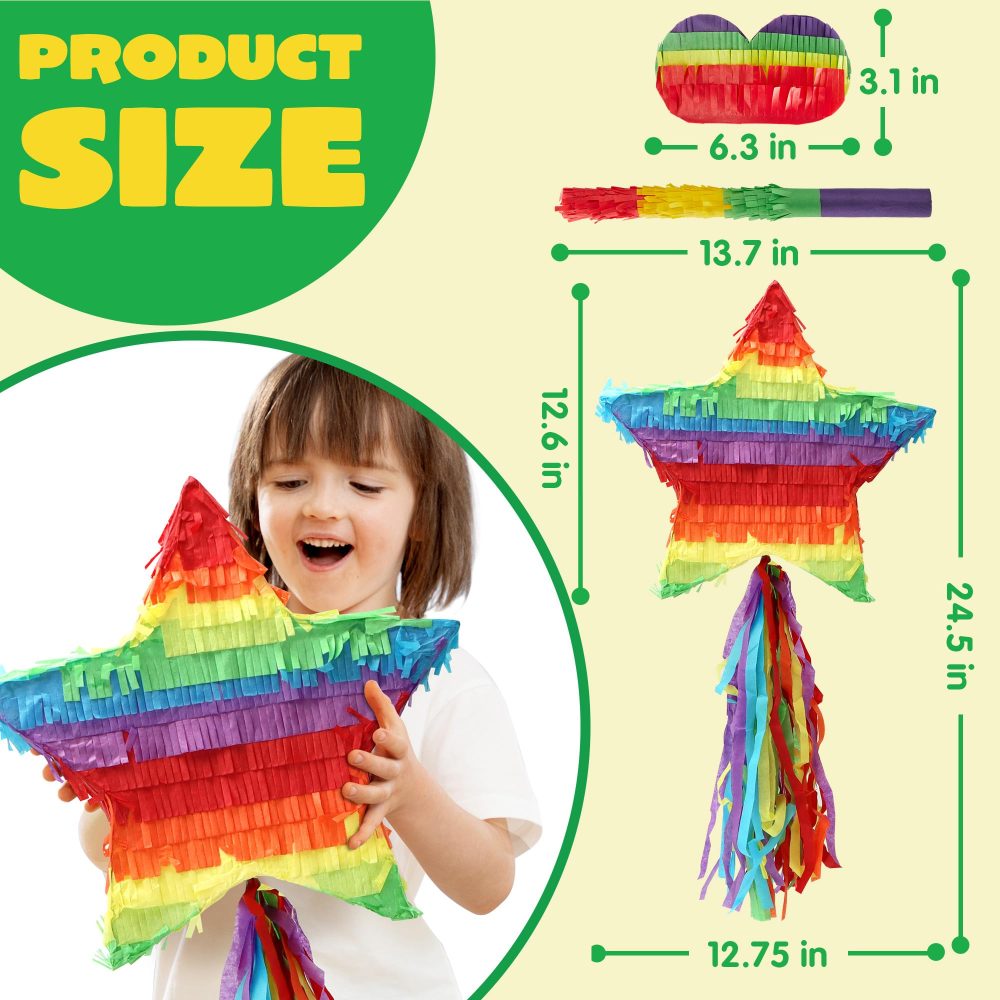 JOYIN Cinco De Mayo Star Pinata, Fiesta Party Supply for Fiesta Taco Party, Luau Event Photo Props, Mexican Theme Decoration, Carnivals Festivals, Taco Tuesday Event - Image 8
