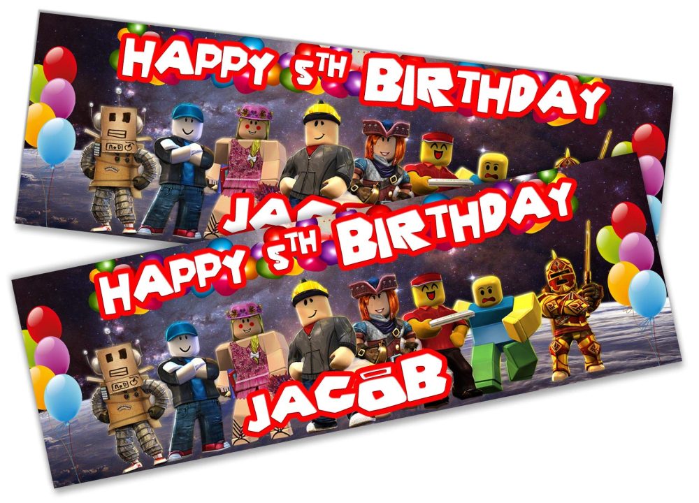 x2 Personalised Birthday Banner Children Kids Party Decoration Poster 21 (Small 3ft x 1ft)