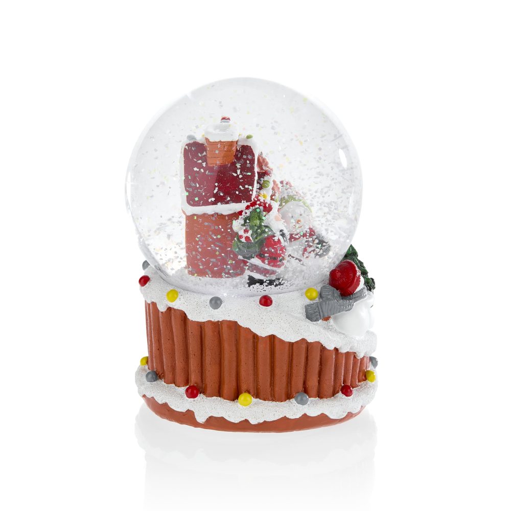 Celebright Christmas Musical Snow Globe - Plays 8 Songs Including Jingle Bells & Lights Up With Changing LED Colours - Large 14cm (Gingerbread House) - Image 3