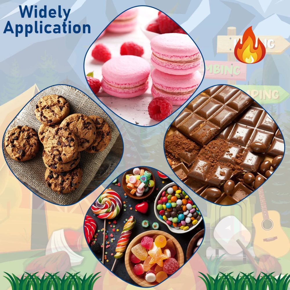 100 Pieces Camping Cellophane Treat Bags Camp out Goodie Candy Favor Bags Gift Bags with 100 Pieces Twist Ties for Camping Party Decorations Kids Birthday Party Baby Shower Supplies Gift Wrapping - Image 6