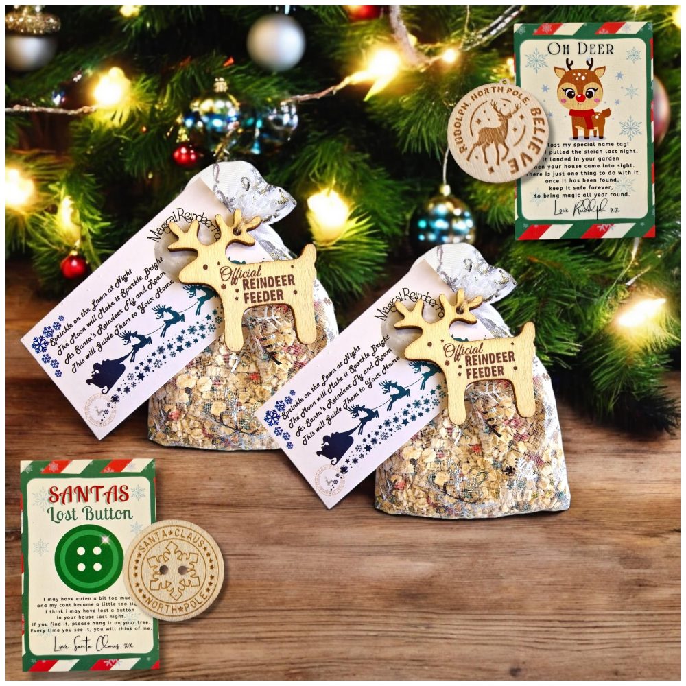 2X Magical Reindeer Food -Biodegradable Magic Glitter Dust Oats - Father Christmas Eve Box Filler- Kids Craft Activity Tradition Handmade Rudolph B1(2 x Reindeer Food) - Image 9
