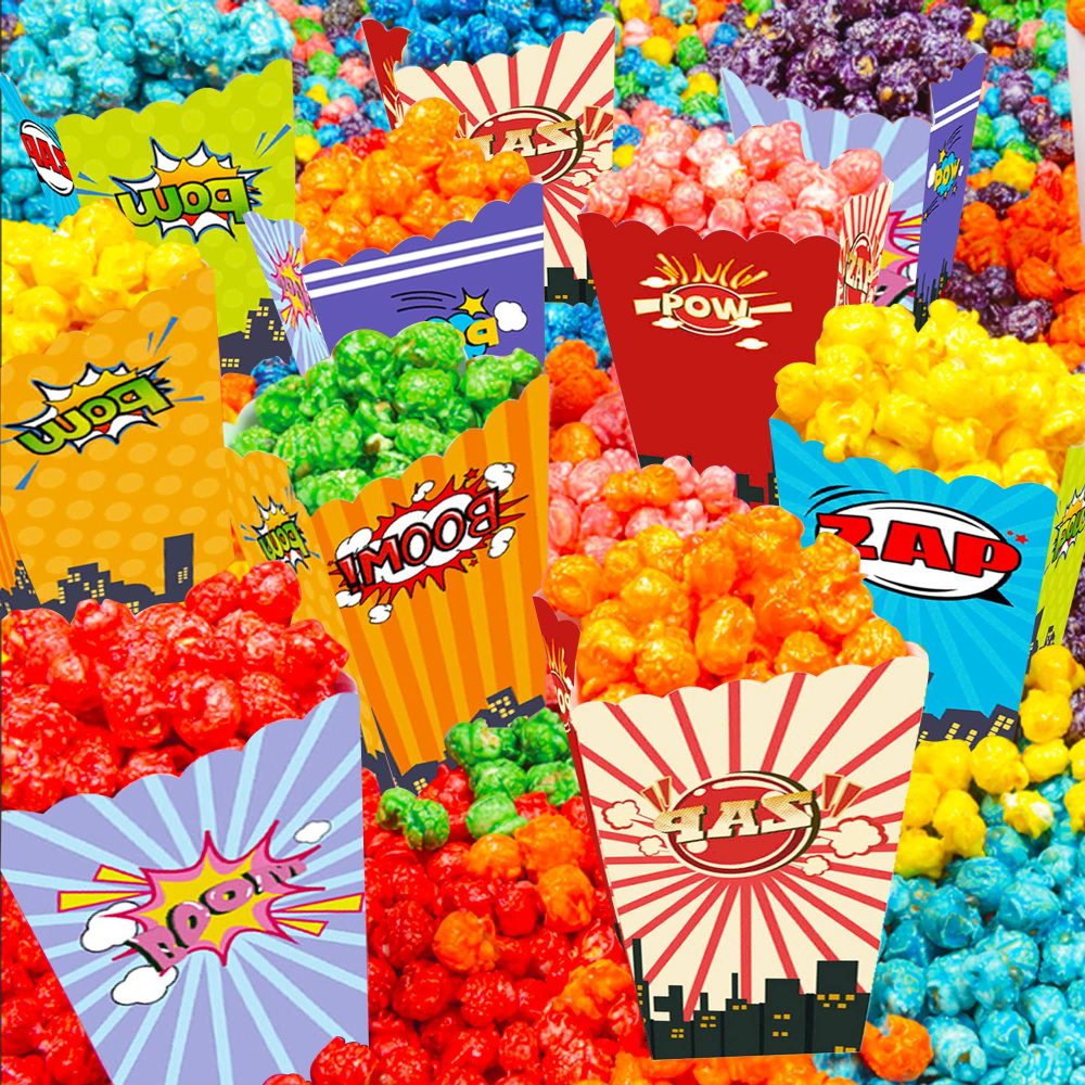 JeVenis Superhero Party favors Bags Superhero Popcorn Boxes Superhero Party Supplies Superhero Birthday Decoration - Image 4