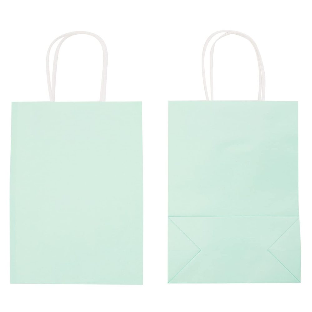 25 Pack Pastel-Colored Paper Gift Bags with Handles for Goodies, Birthday Party Favours, 16cm x 9cm x 23cm, 5 Rainbow Colors - Image 5