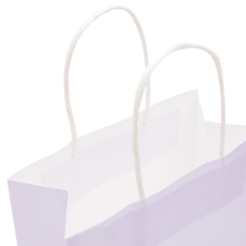 25 Pack Pastel-Colored Paper Gift Bags with Handles for Goodies, Birthday Party Favours, 16cm x 9cm x 23cm, 5 Rainbow Colors - Image 2