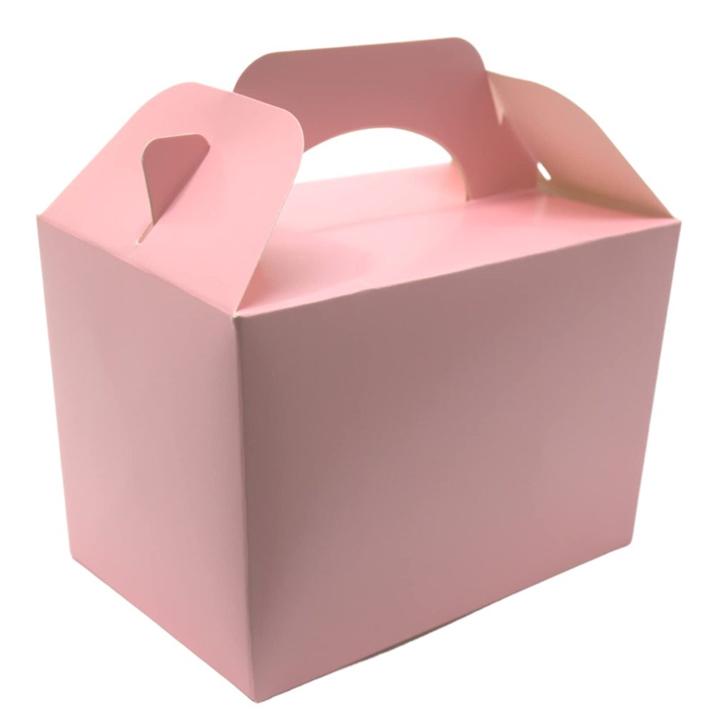 Lotus Kids’ Party Boxes - 15 Pack, Plain Baby Pink - Ideal for Birthdays, Weddings, Picnics, Baby Showers & Halloween - Handy Meal & Treat Carry Box