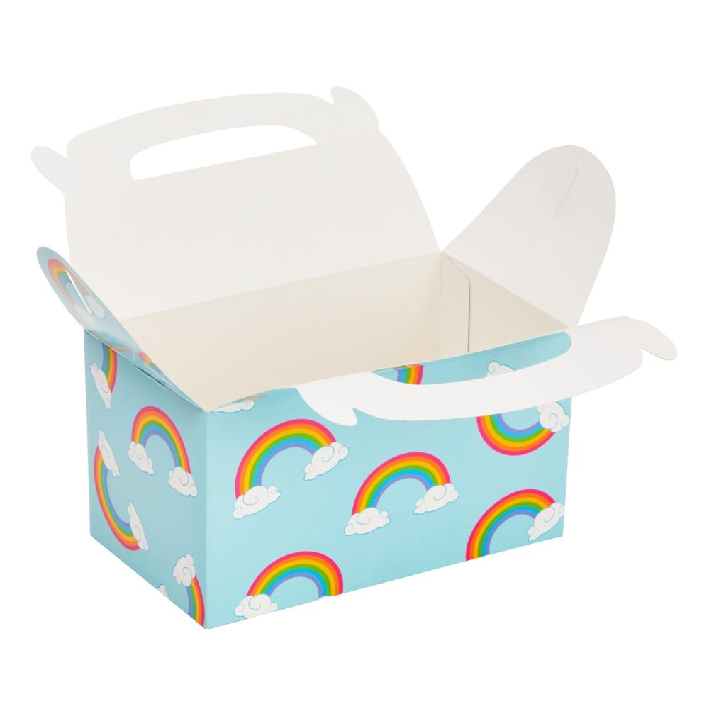 24-Pack Rainbow Party Food Boxes with Handle for Kids Birthday Themed Party Favours, Gifts, Treats, 15.7 x 8.9 x 9.1 cm - Image 5