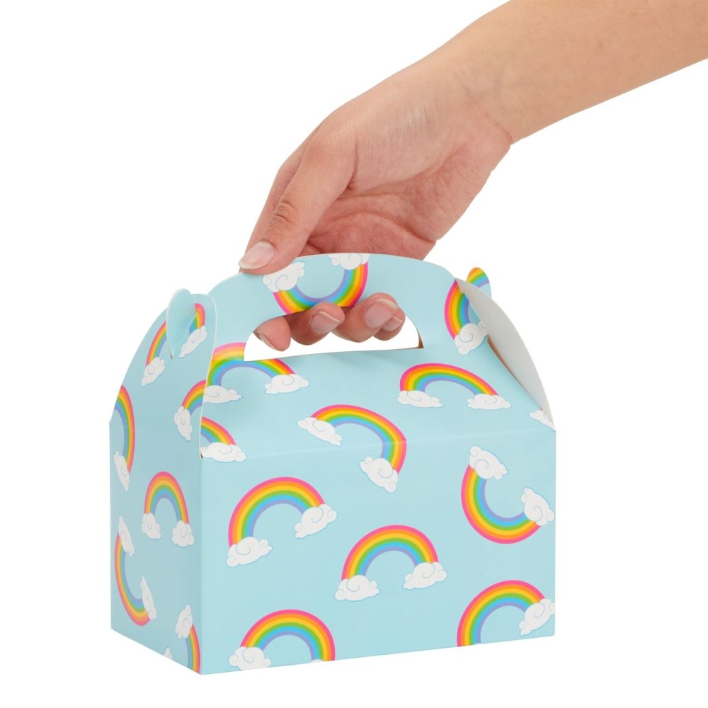 24-Pack Rainbow Party Food Boxes with Handle for Kids Birthday Themed Party Favours, Gifts, Treats, 15.7 x 8.9 x 9.1 cm - Image 7
