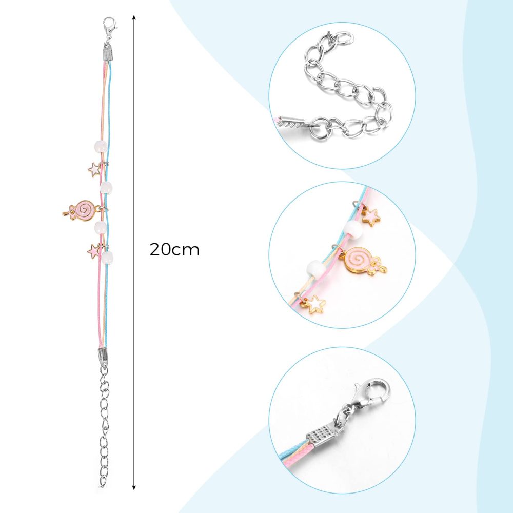 Auidy_6TXD Friendship Bracelets for Girls, 12 pack Adjustable Handmade Braided Bracelets Woven Bracelets Jewellery Party Bag Fillers for Girls Boys Kids Children - Image 7