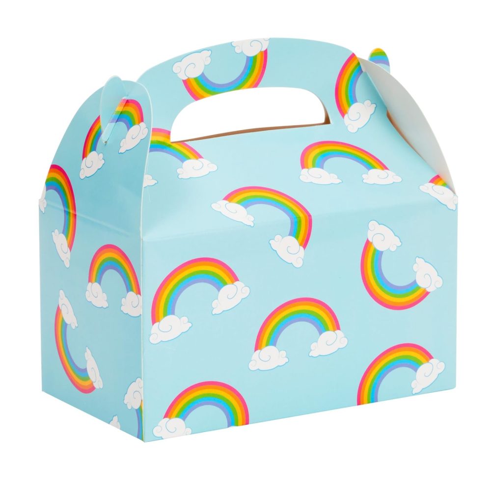 24-Pack Rainbow Party Food Boxes with Handle for Kids Birthday Themed Party Favours, Gifts, Treats, 15.7 x 8.9 x 9.1 cm - Image 8