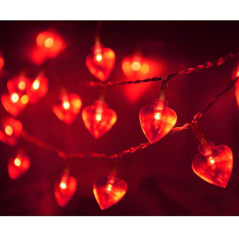 Homeleo 25ft 50 LED Heart Shaped String Lights for Valentines Day Decorations Mothers Day Party Bedroom Classroom Decorations Anniversary Decor Princess Girls Play Tent Decoration - Image 4