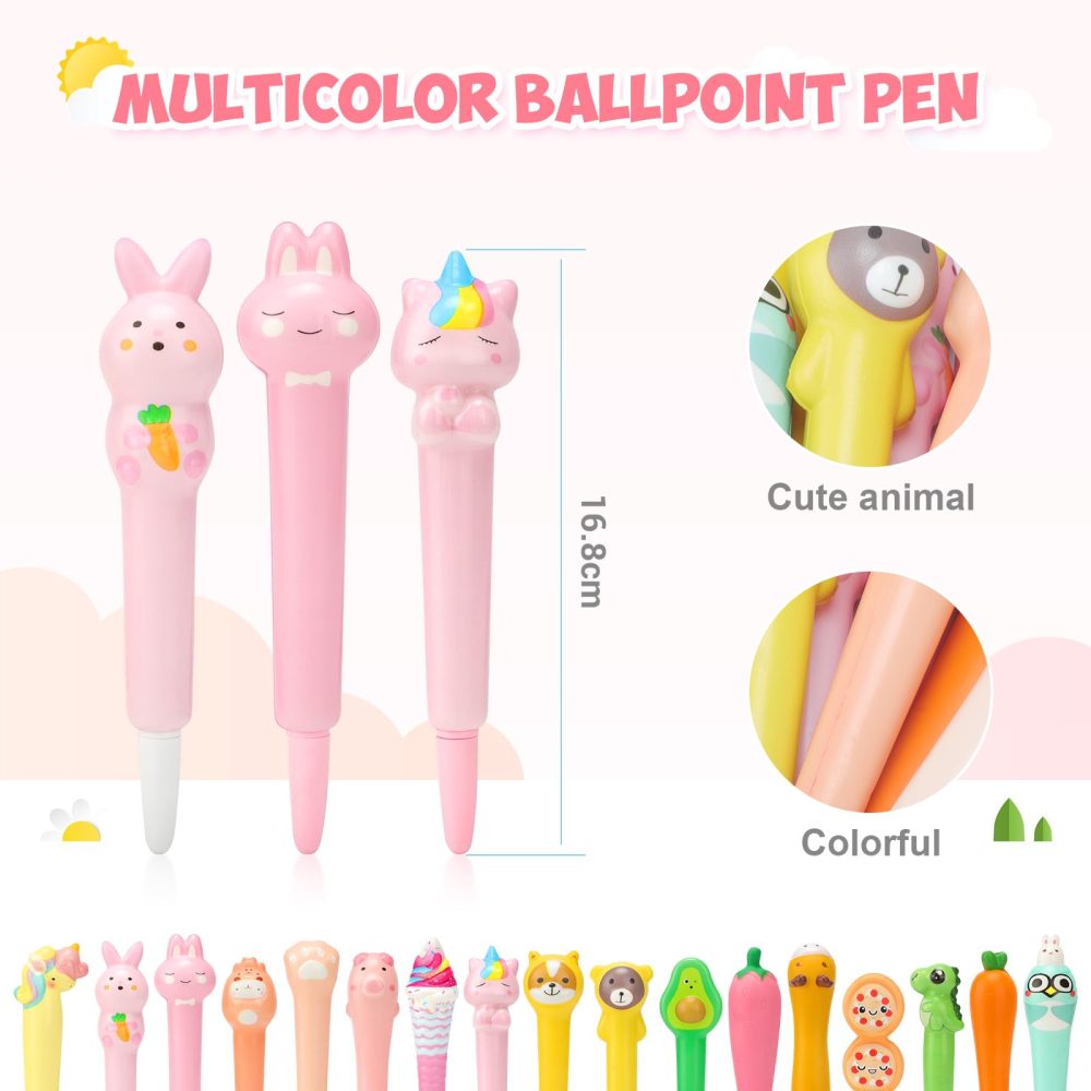 OPPZZIT Party Bag Fillers for Girls and Boys, 20 Pcs Multi Coloured Pens All in One, Party Favours for Kids Unisex, Cute Party Bag Ideas - Image 6