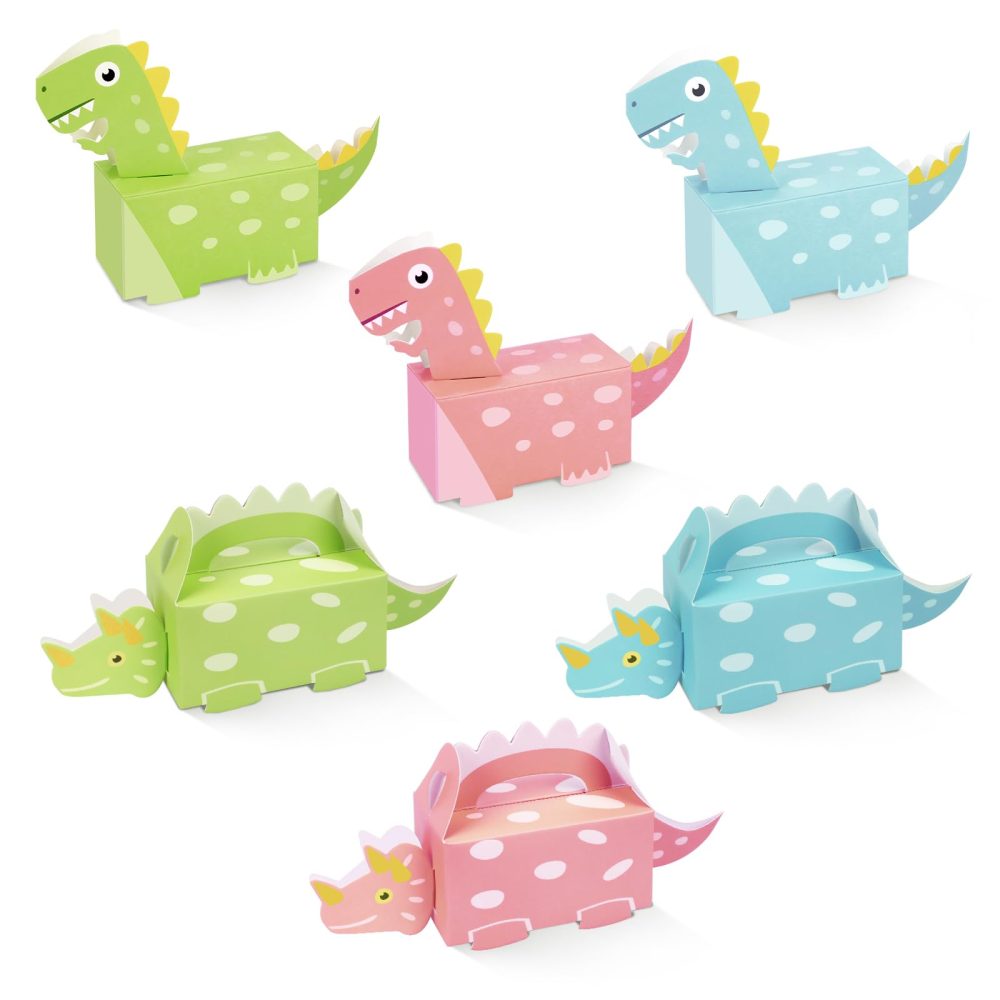 DPKOW 24 Pack Dinosaur Party Favor Boxes, Small Dino Treat Boxes Dinosaur Gift Presents Boxes 3D Dinosaur Shaped Candy Cookie Boxes Bags for Girls Boys Kids Dinosaur Birthday Party Favor Supplies - Image 2