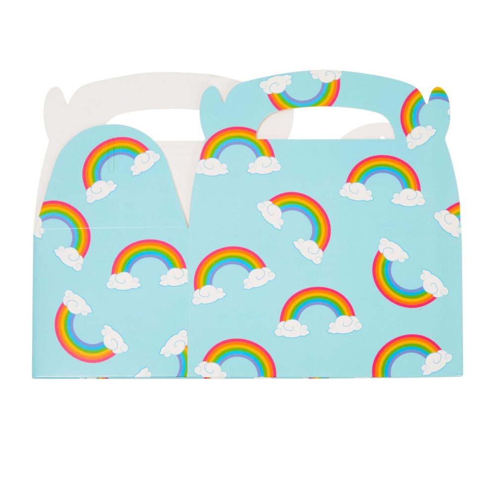 24-Pack Rainbow Party Food Boxes with Handle for Kids Birthday Themed Party Favours, Gifts, Treats, 15.7 x 8.9 x 9.1 cm - Image 3