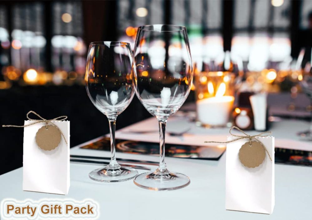 Allbusky 50PCS Kraft Paper Candy Boxes, Sweet Wedding Favour Boxes, DIY Party Gift Bags with Tags, Creative Paper Treat Boxes, Party Gift Packs for Wedding Christmas Birthday Holiday - Image 6