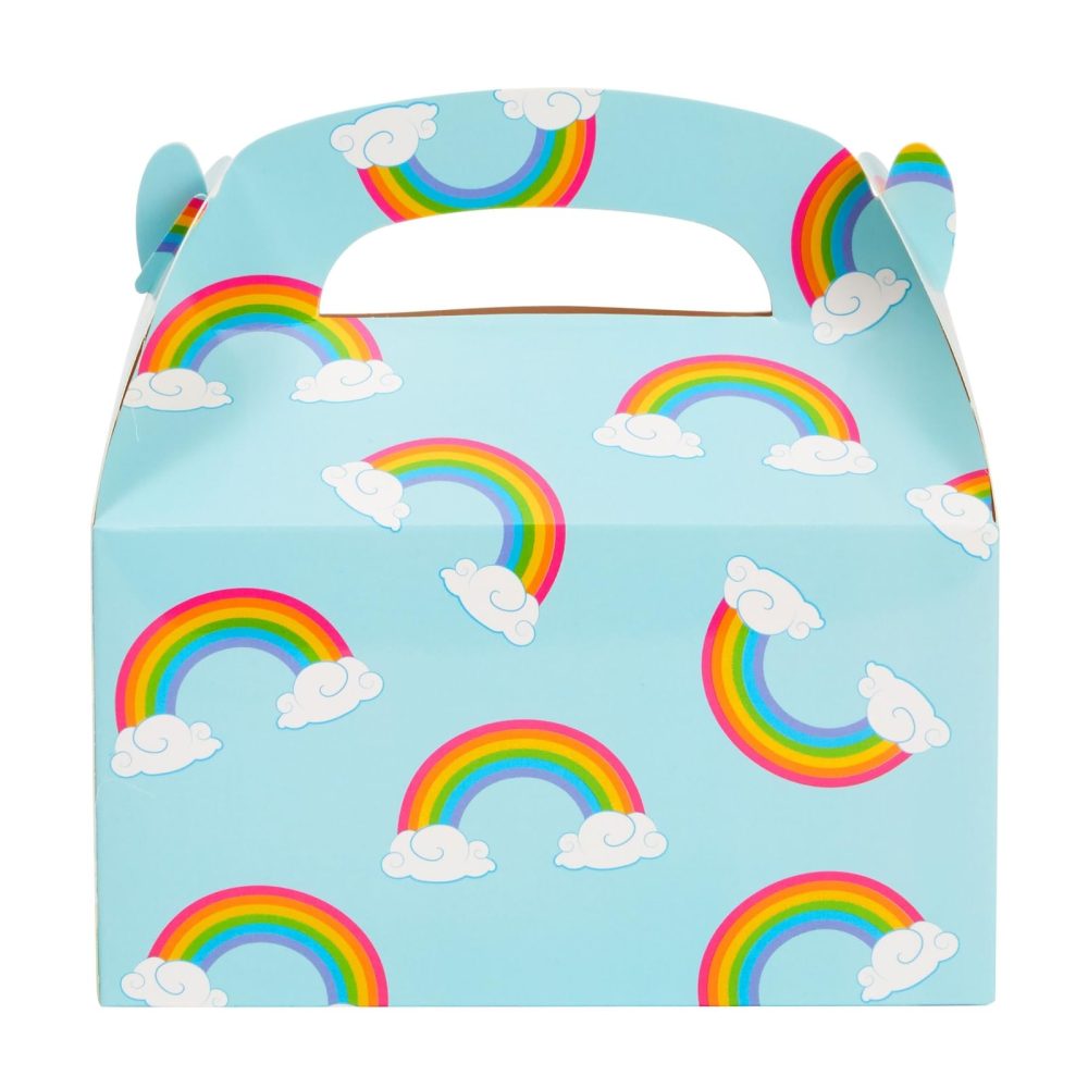 24-Pack Rainbow Party Food Boxes with Handle for Kids Birthday Themed Party Favours, Gifts, Treats, 15.7 x 8.9 x 9.1 cm - Image 4