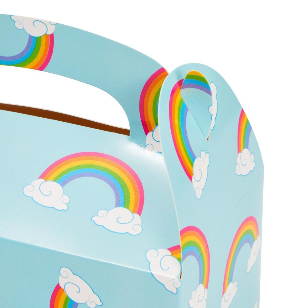 24-Pack Rainbow Party Food Boxes with Handle for Kids Birthday Themed Party Favours, Gifts, Treats, 15.7 x 8.9 x 9.1 cm - Image 6