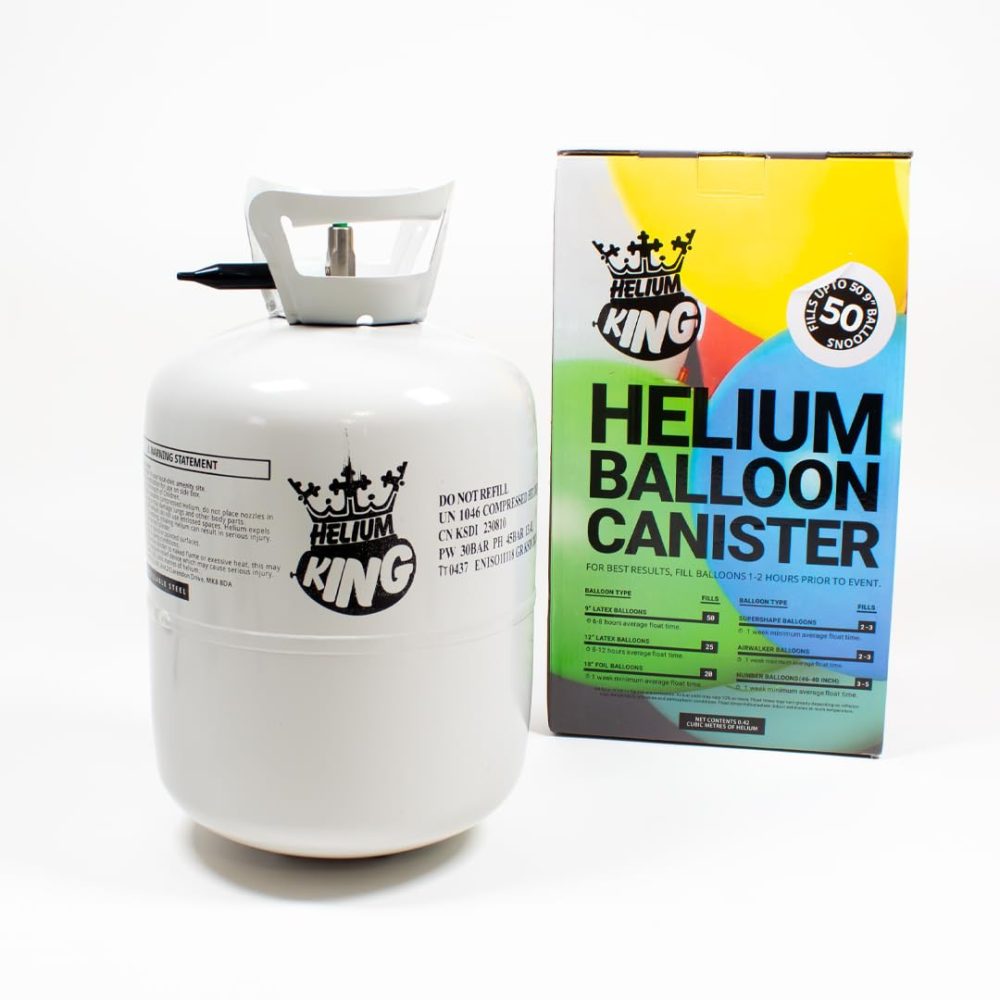Disposable Helium Gas Canister - Fills 50 x 9 Inch Latex Balloons or 18 Foil Balloons - Helium Balloon Gas UK Filled Helium Cylinder for Party Balloons - Image 9