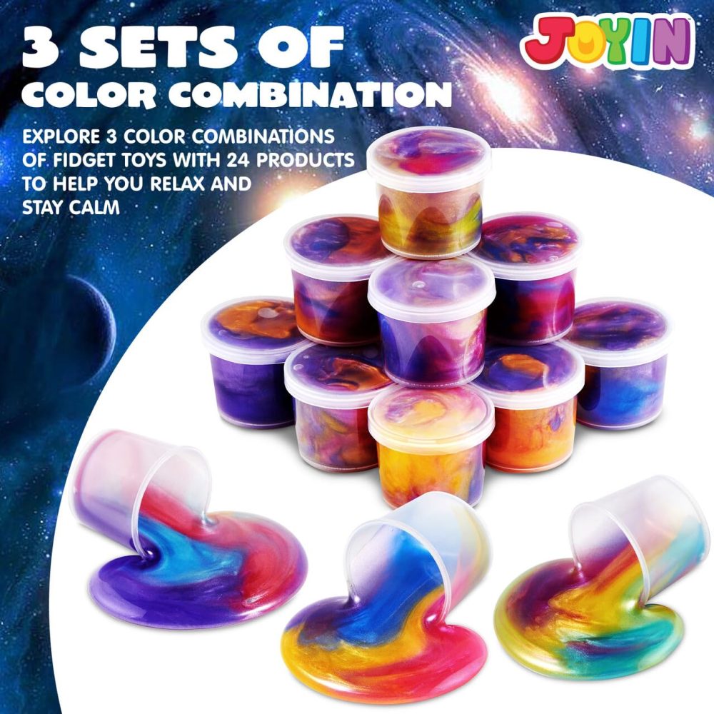 JOYIN Slime Kit Schleim, 24 Pack Galaxy Slime Cup Party Favors -Non-Sticky, Mess-Free, Stress Relief, Slime Kits for Girls and Boys-slime party bag fillers - Image 7