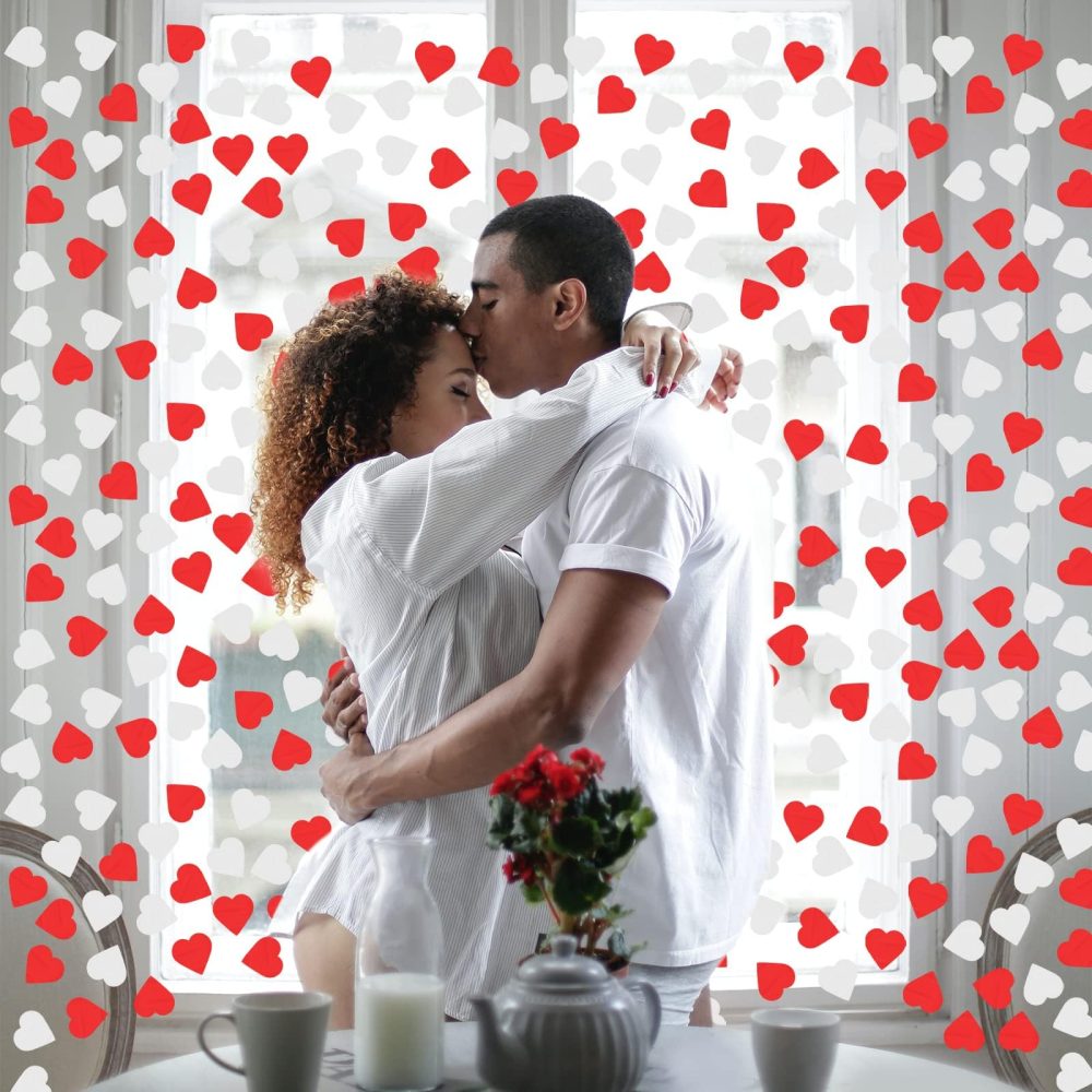 3000pcs Valentines Decorations Table Confetti, Love Heart Confetti Red & White Table Confetti, Valentines Day Decorations Supplies Party Photo Props (Red White) - Image 3