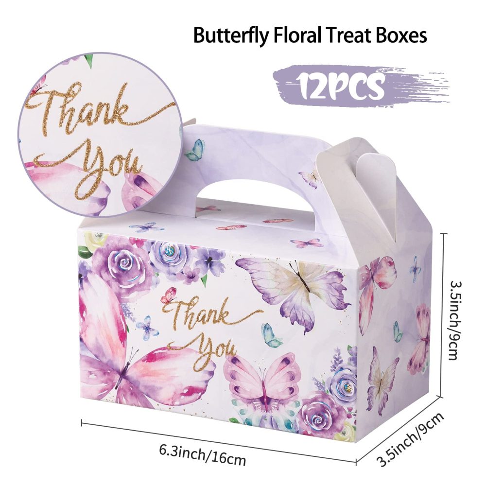 Party Favour Boxes Packs-Giiffu 12 PCS Birthday Party Boxes for Kids, Gable Party Gift Treat Box, Wedding Party Favour Boxes 16x 8.9x 8.9cm, Candy Boxes for Party, Bridal Shower, Anniverary, Birthday - Image 6