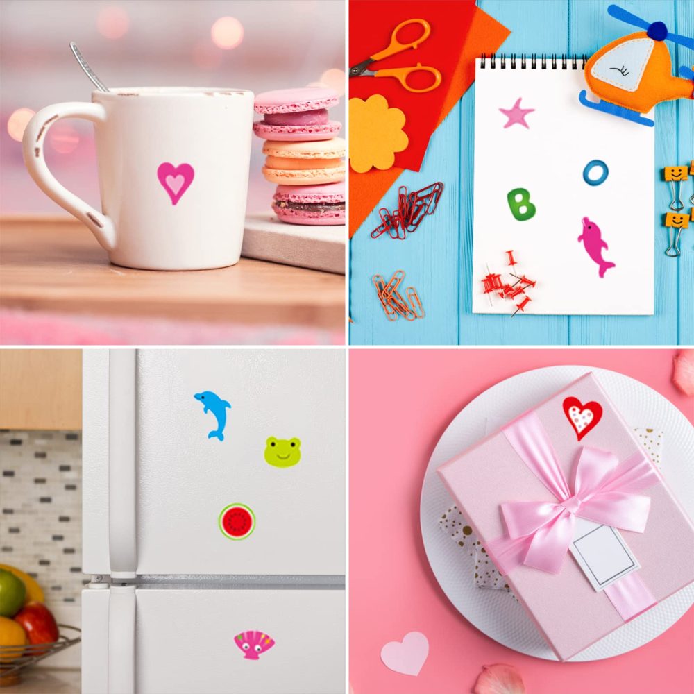 Jsdoin 50 Sheets Puffy Stickers for Kids, 1000+ Children 3D Stickers Party Bag Filler for Party Rewarding Gifts Scrapbooking Including Animals Letter Fish Dinosaurs Numbers Fruits Trucks Airplane - Image 2