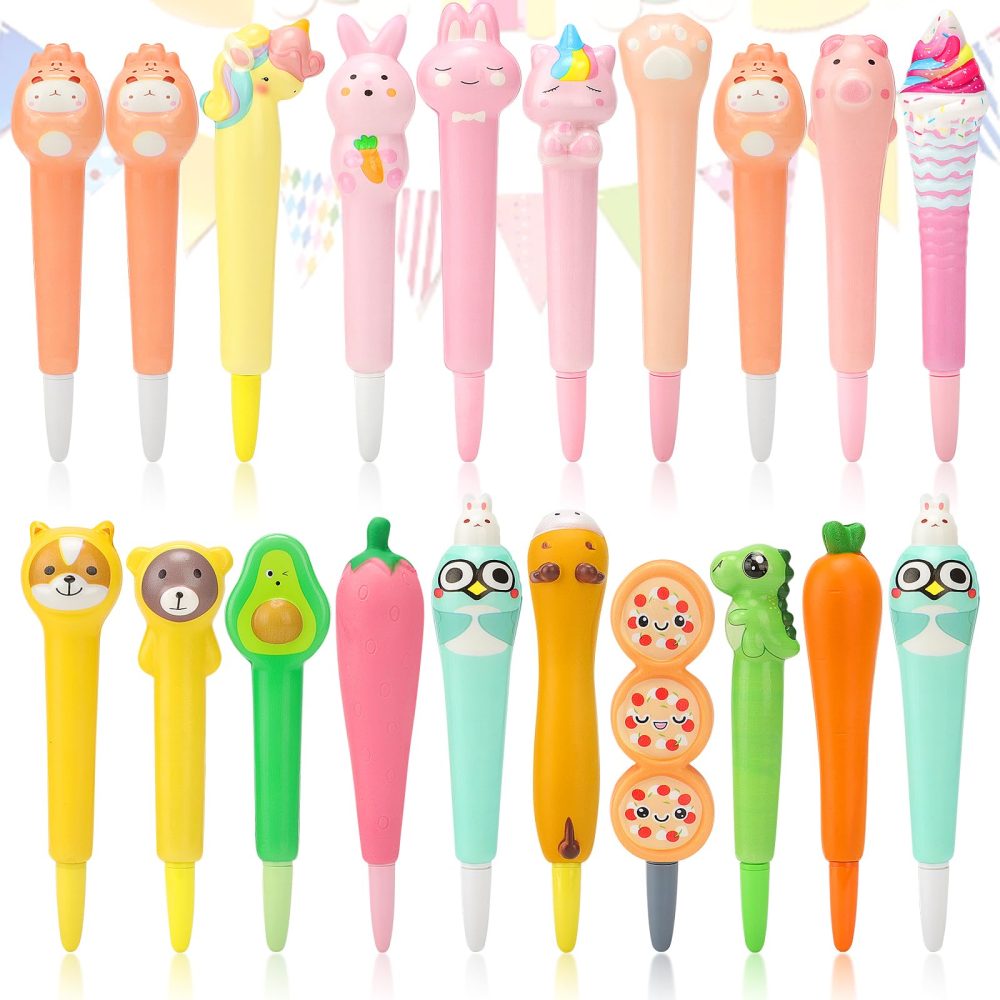 OPPZZIT Party Bag Fillers for Girls and Boys, 20 Pcs Multi Coloured Pens All in One, Party Favours for Kids Unisex, Cute Party Bag Ideas