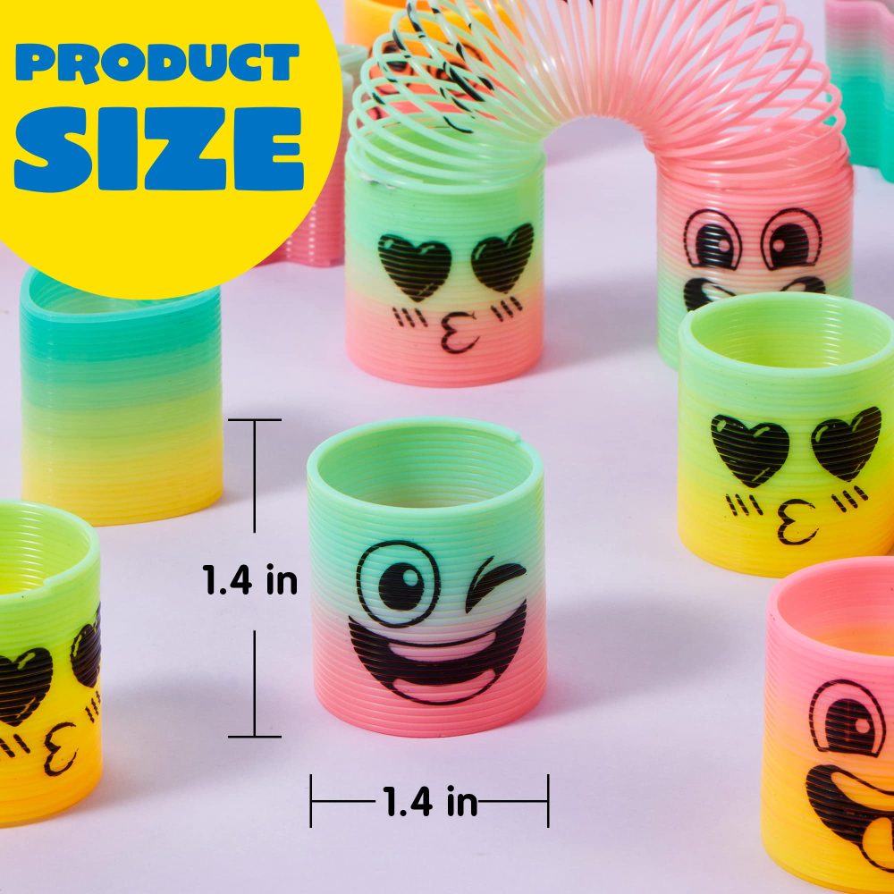 JOYIN 30 Pcs Spring Rainbow Party Bag Fillers for Kids, Mini Fidget Toys for Kids Toy, Stress Coil Mini Springs Bulk Toys for Carnival Prize Birthday Pinata Party Favours, Goodie Bag Stuffers - Image 3
