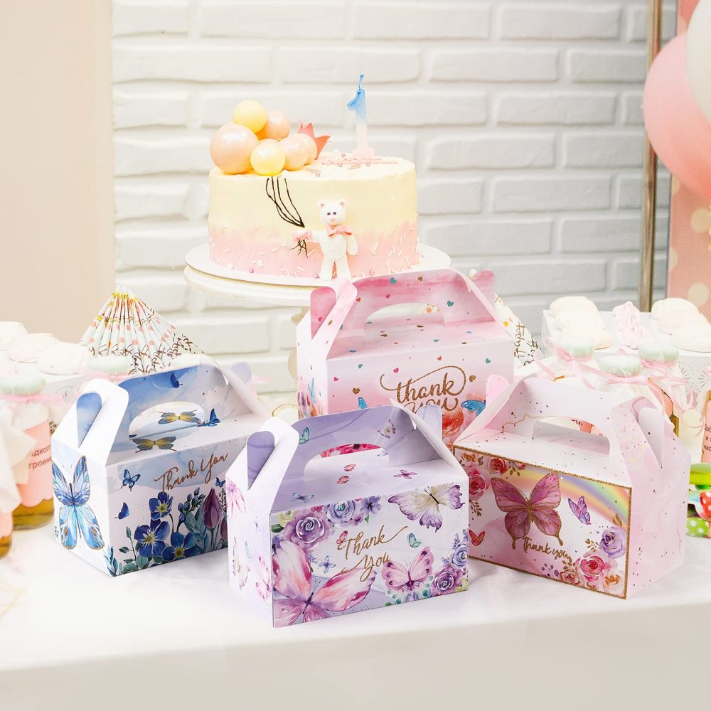 Party Favour Boxes Packs-Giiffu 12 PCS Birthday Party Boxes for Kids, Gable Party Gift Treat Box, Wedding Party Favour Boxes 16x 8.9x 8.9cm, Candy Boxes for Party, Bridal Shower, Anniverary, Birthday - Image 4
