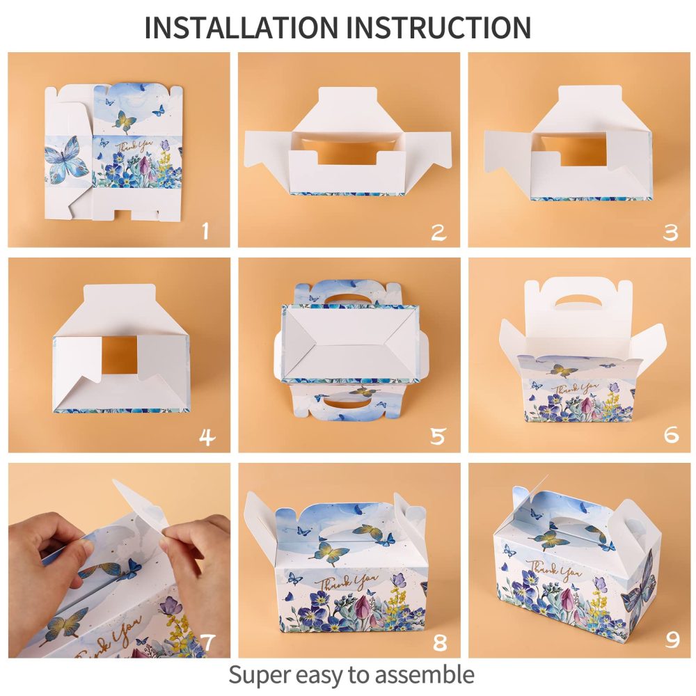 Giiffu Party Favour Treat Boxes 12PCS Party Packs Boxes for Kids Birthday, Wedding Party Favour Candy Boxes, Small Thank You boxes for Guests 16x8.9x8.9cm, Gift Boxes for Baby Shower, Bridal Shower - Image 4