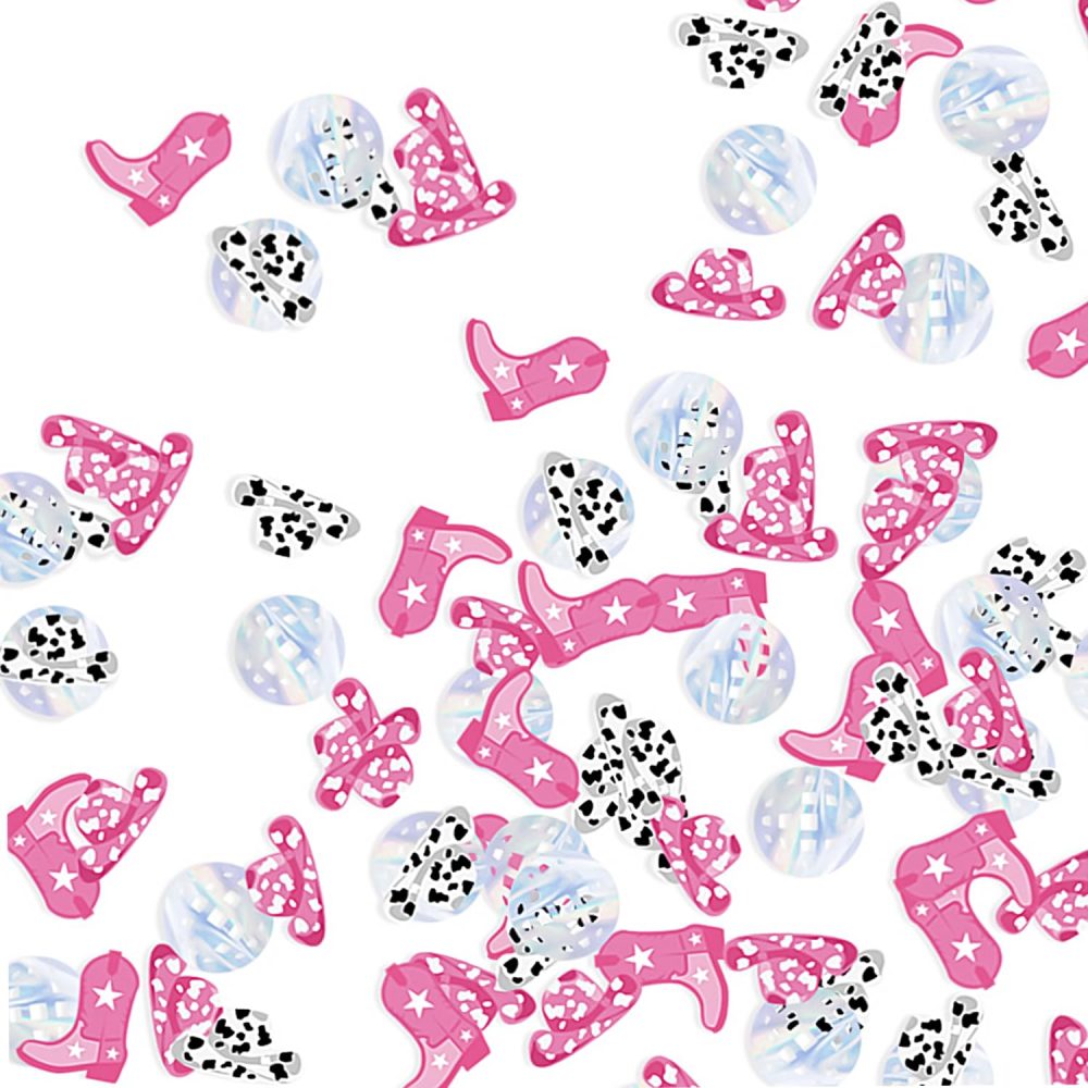 MFUOE 50Pieces Glitter Disco Ball Table Confetti Cowgirl Boots Confetti 70s 80s Hippie Party Birthday Celebrations Supplies for Home Decorations
